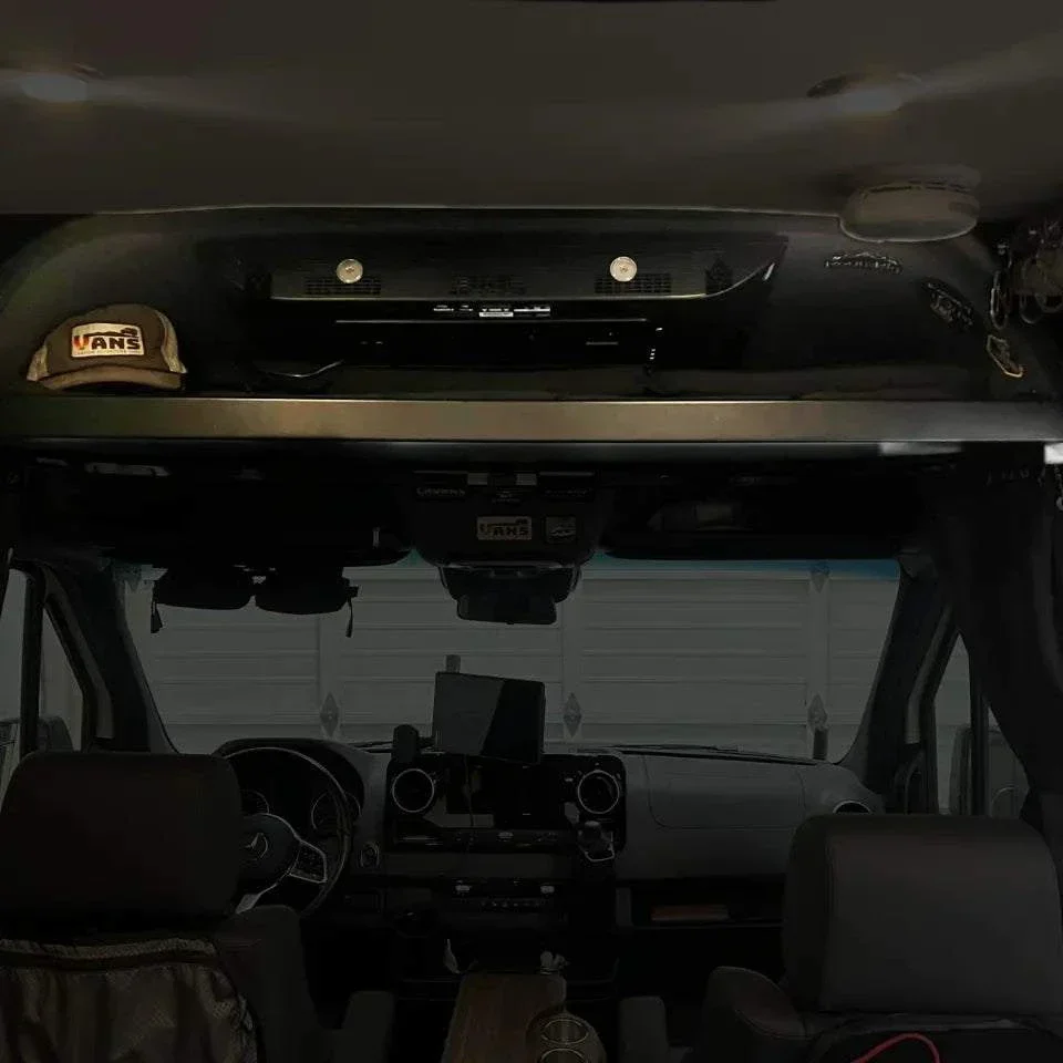 2019+ Sprinter Headliner Shelf No Curtain Rod - Image 11